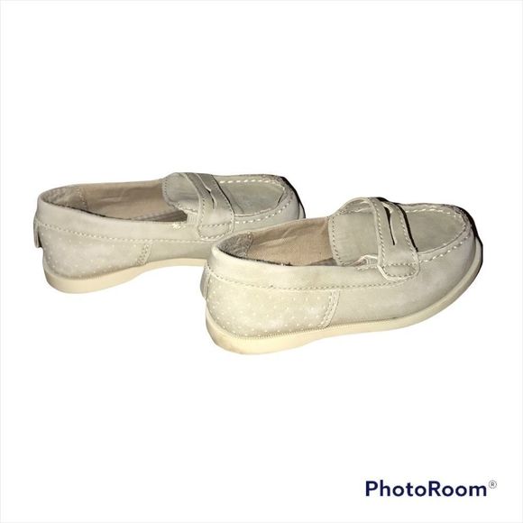 CARTER’S khaki loafers loafer boat shoes slip on shoes moccasins size 8 toddler - Picture 4 of 6